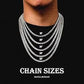 Premium Iced-Out Layered Chain Necklace Silver CZ Cuban Link Chain Necklace Hip Hop Bling Layered Necklace Chain