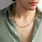Luxury Gold Figaro Chain Necklace for Men Premium gold-tone polished finish